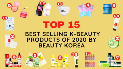 TOP 15 BEST SELLING  K-BEAUTY PRODUCTS OF 2020 by BEAUTY KOREA