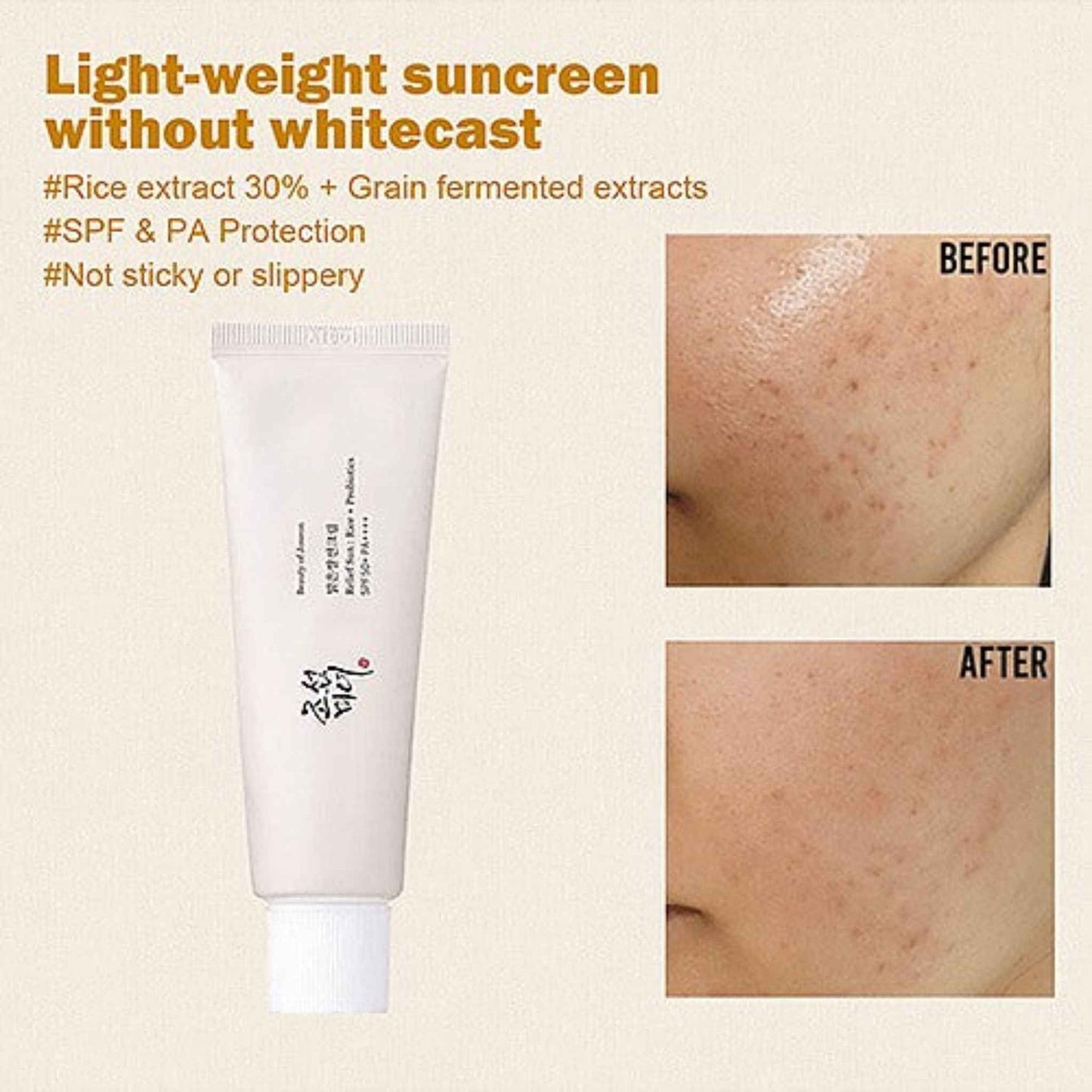 Beauty of Joseon Relief Sun: Rice + Probiotics SPF50 PA++++ 50ml x2