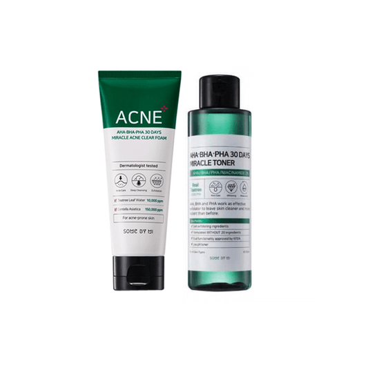 somebymi aha bha pha foam cleanser and toner set