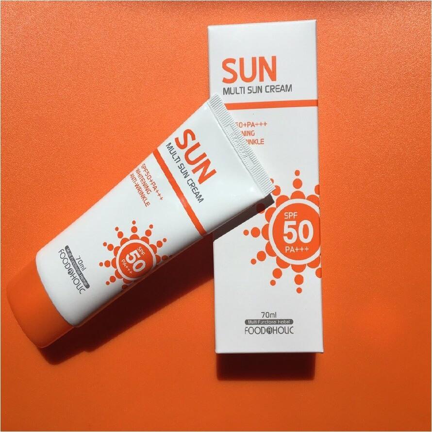FoodAHolic Multi SUN Cream SPF50+ PA+++ ( Brightening & Anti-wrinkle ), 70ml - Beauty Korea Dubai