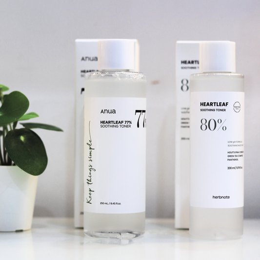 ANUA HEARTLEAF 77% SOOTHING TONER vs. HERBNOTE HEARTLEAF 80% SOOTHING TONER