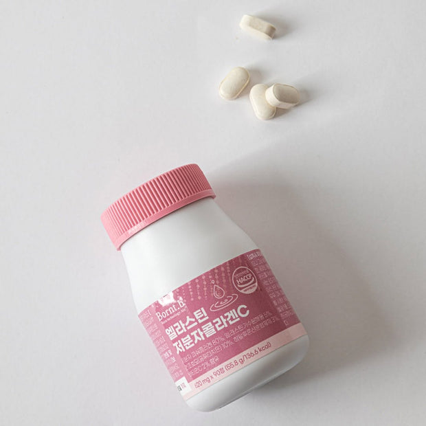 Bornt.b Elastin Glutathione Low Molecular Collagen C Tablets (620mg x 90 tablets), 1pc