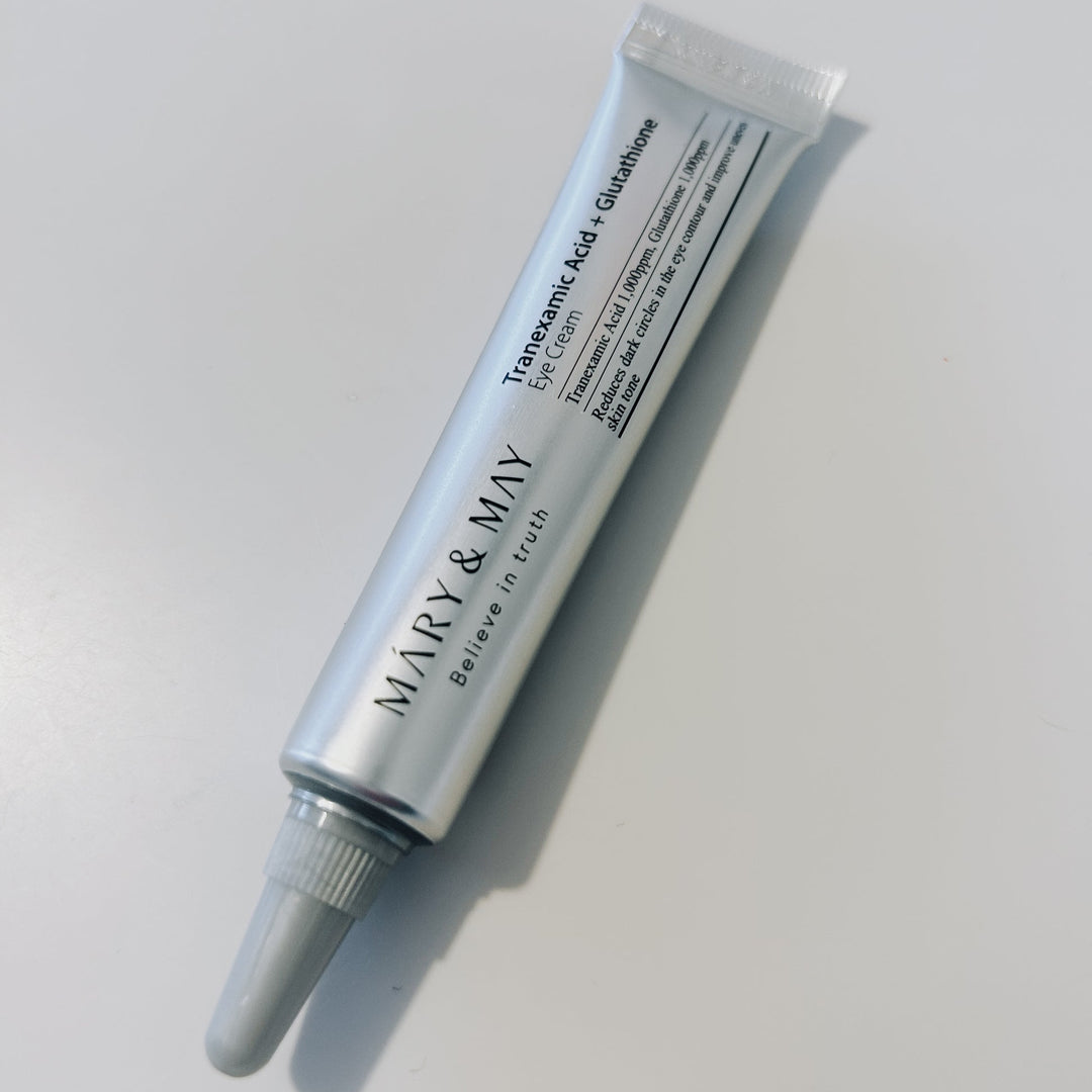 mary&may tranexamic acid glutathione eye Brighter Eyes and Glowing Skin with Eye Cream
