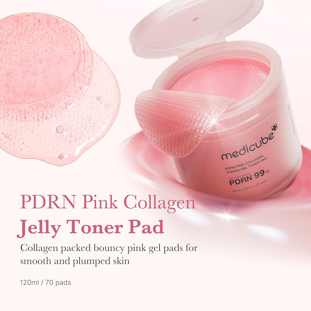 MEDICUBE PDRN PINK COLLAGEN TONING GEL TONER PAD 120ml