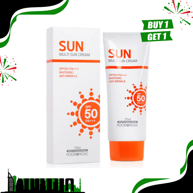 [BOGO] FoodAHolic Multi SUN Cream SPF50+ PA+++ ( Brightening & Anti-wrinkle ) 70ml