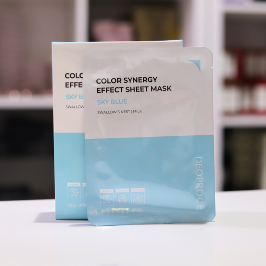 DEOPROCE Color Synergy Mask SKYBLUE: Milk and Swallow's Nest,1pc *New packaging