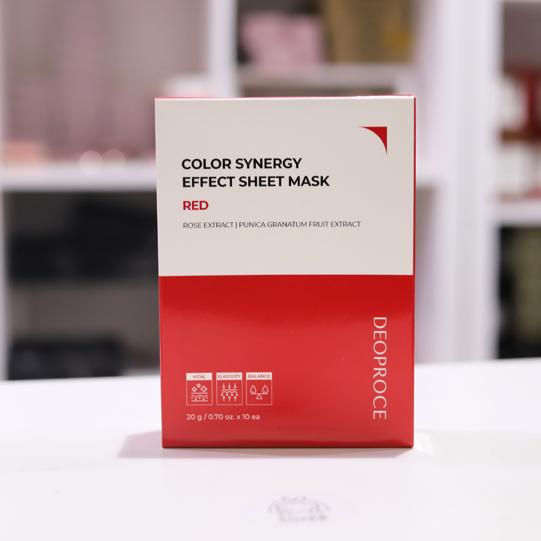 قناع DEOPROCE Color Synergy باللون الأحمر: الورد والرمان، قطعة واحدة