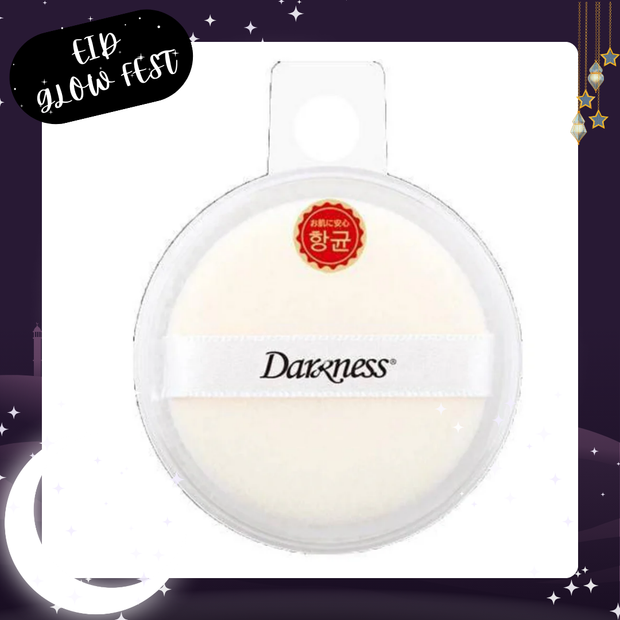 ✨ EID SALE DARKNESS Flocky Puff Round with Case 1pc