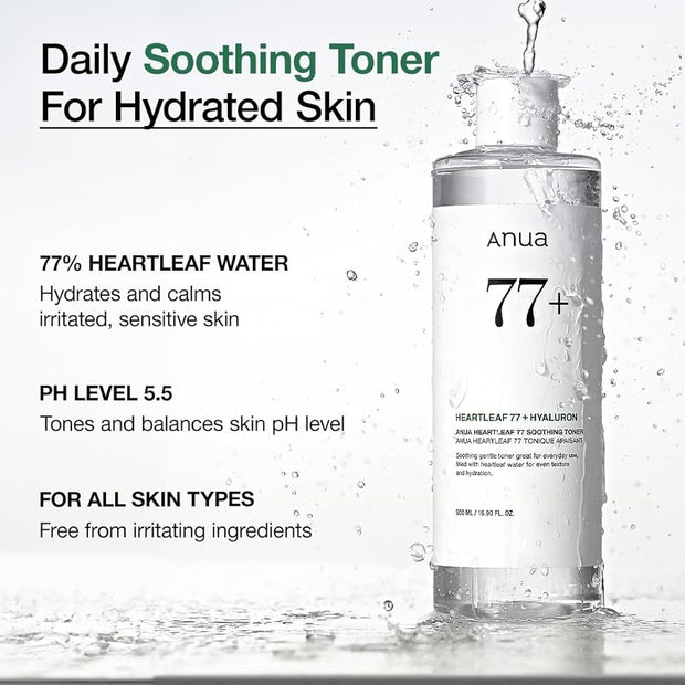 ANUA Heartleaf Calm & Cleanse Duo (Cleansing Foam 150ml + Toner 250ml)