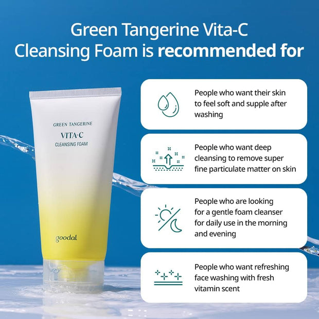 GOODAL Green Tangerin VITA-C Cleansing Foam 150ml, 1pc
