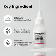 أمبولة Medi-Peel BIO-INTENSE Gluthatione White بحجم 30 مل، قطعة واحدة