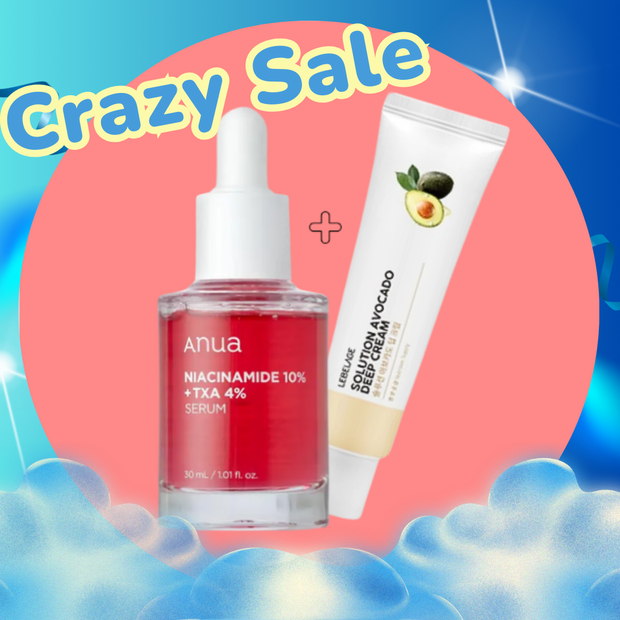 ANUA Niacinamide 10% + TXA 4% Serum 30ml, 1pc + Lebelage Solution Avocado Deep Cream, 1pc