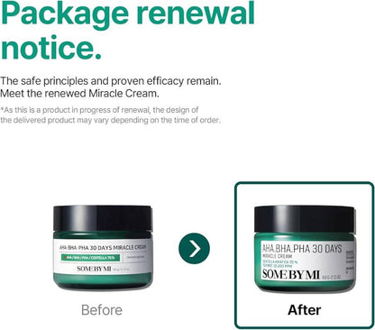 Some By Mi AHA-BHA-PHA-Centella70% 30 Days Miracle Cream, 50ml - Beauty Korea Dubai
