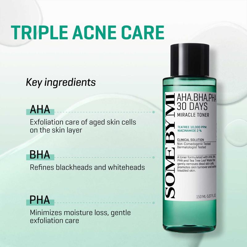 Some By Mi AHA BHA PHA 30Days Miracle Toner,150ml *new packaging - Beauty Korea Dubai