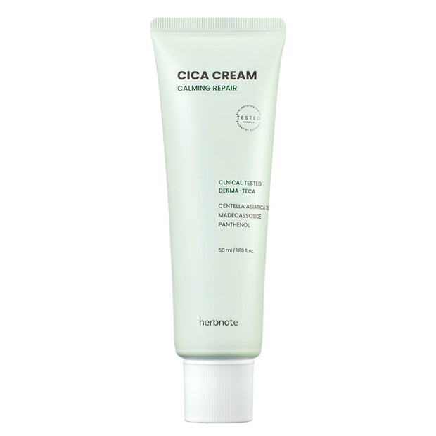 COSRX CICA Creamy Foam Cleanser 150ml,  1pc + HERBNOTE Derma-Teca Calming Repair Cica Cream 50ml