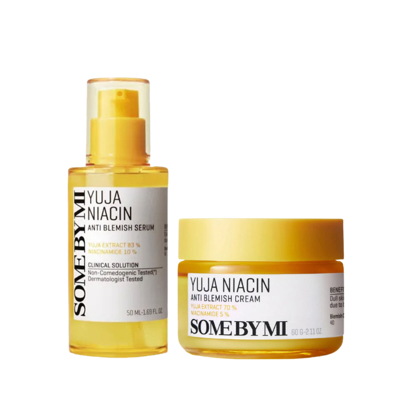 Some by mi Yuja Niacin Blemish Care Serum and Yuja Niacin Brightening Sleeping Pack SET - Beauty Korea Dubai