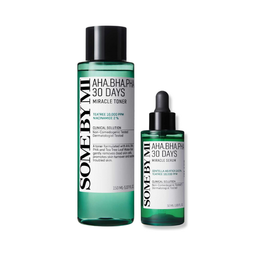 Some By Mi AHA BHA PHA Miracle Toner and Serum SET - Beauty Korea Dubai