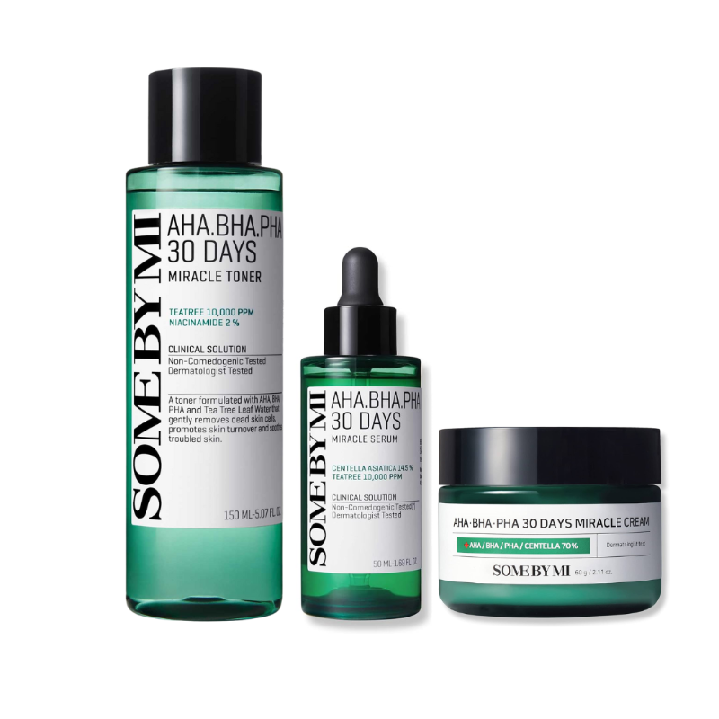 [BigSale] AHA BHA PHA Miracle Toner + Miracle Serum + Miracle Cream Set - Beauty Korea Dubai