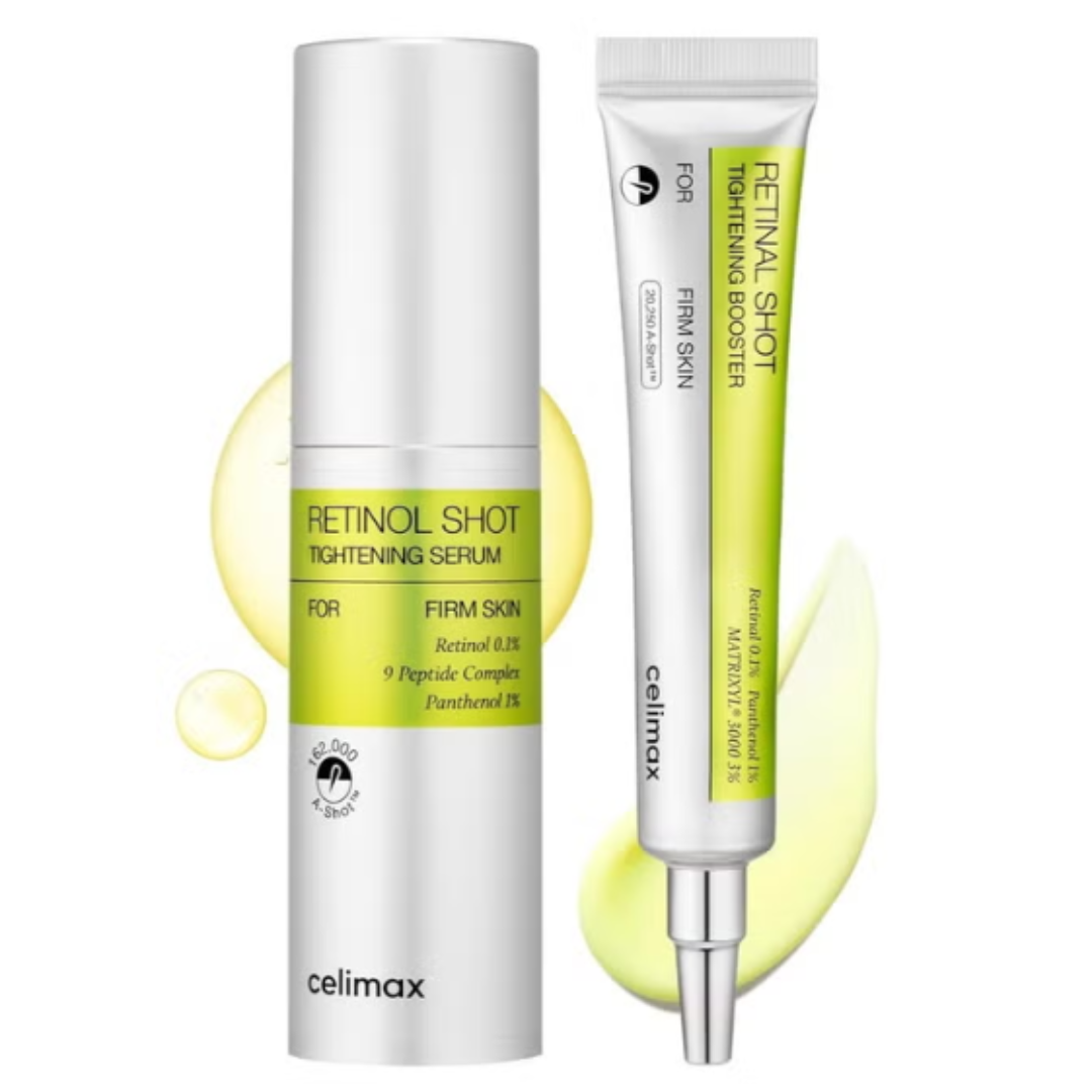 Celimax Retinol Shot Tightening Serum 30ml + Retinal Shot Tightening Booster 15ml Set