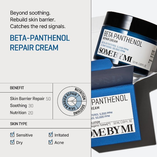 Some By Mi Retinol Intense Reactivating Serum 30ml + BETA PANTHENOL Repair Cream 50ml SET
