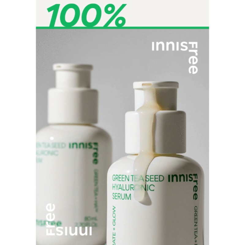 Innisfree Green Tea Seed Hyaluronic Serum (hydration), 80ml *new packaging* - Beauty Korea Dubai