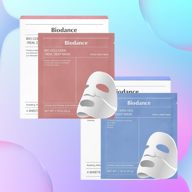 BIODANCE Bio-Collagen Real Deep Mask 34g, 1pc + BIODANCE Hydro Cera-Nol Real Deep Mask 34g, 1pc