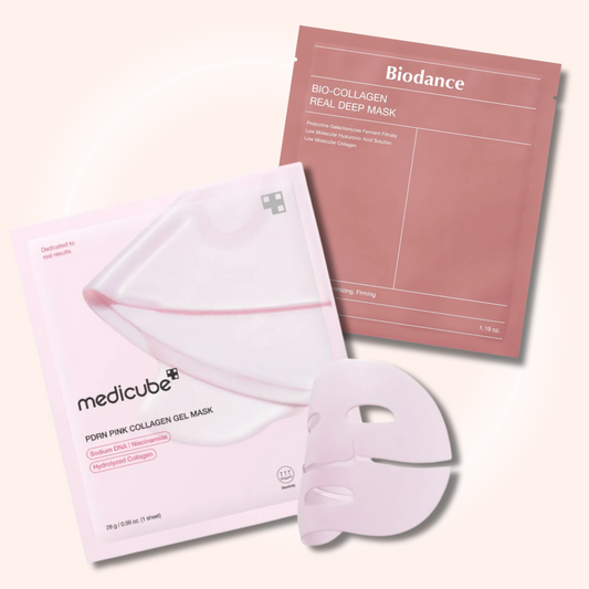 BIODANCE Bio-Collagen Real Deep Mask 34g, 1pc + Medicube PDRN Pink Collagen Gel Mask 28g, 1pc