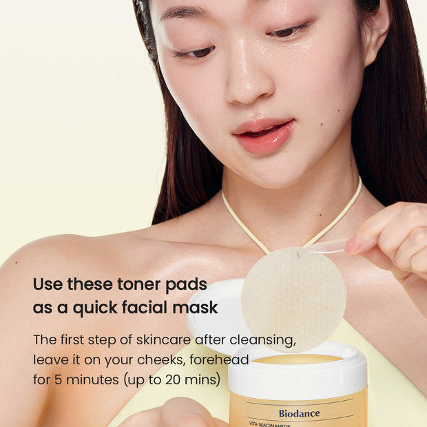 BIODANCE VITA NIACINAMIDE GEL TONER PADS 60pds (140g)