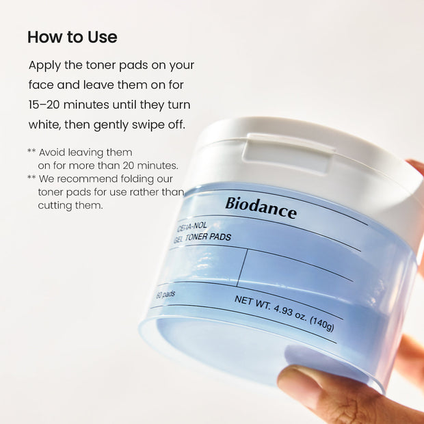BIODANCE CERA-NOL GEL TONER PADS 60pds (140g)