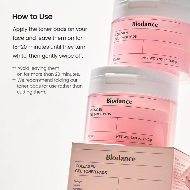 BIODANCE COLLAGEN GEL TONER PADS 60pds (140g)