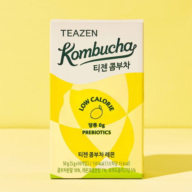 TEAZEN Kombucha Lemon (10 sticks) (prebiotics) *new packaging