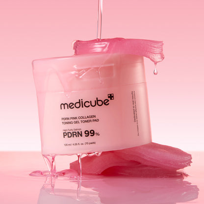 MEDICUBE PDRN PINK COLLAGEN TONING GEL TONER PAD 120ml
