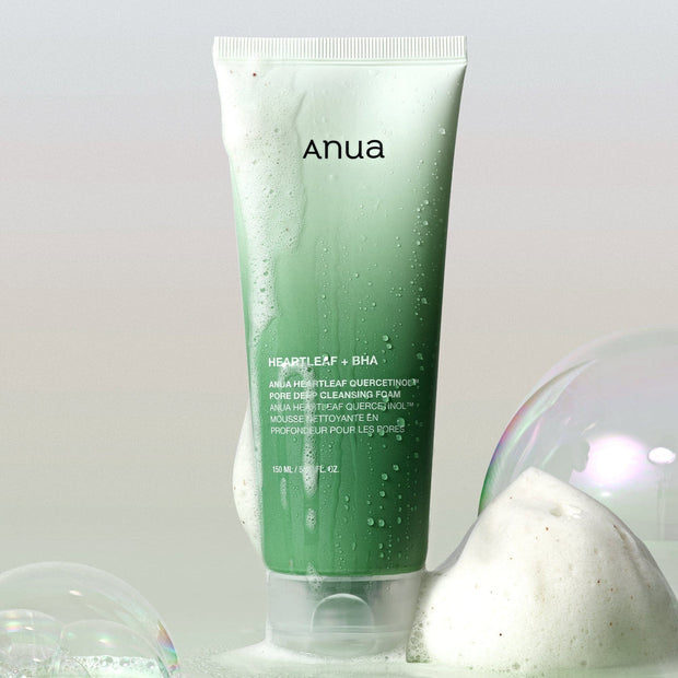 ANUA Heartleaf Quercetinol Pore Deep Cleansing Foam 150ml + Heartleaf 77% Soothing Toner 250ml SET