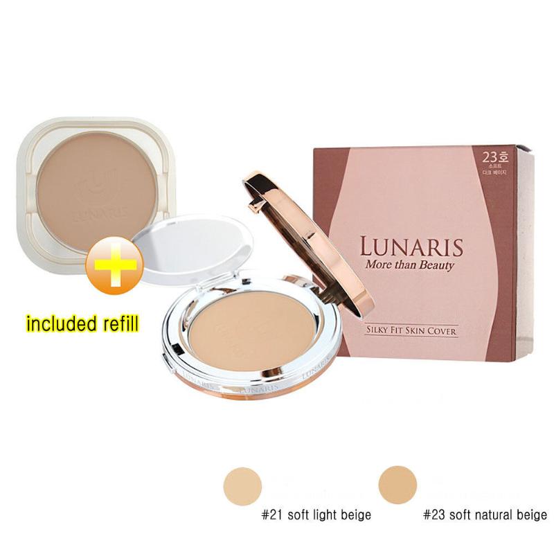 غطاء LUNARIS More Than Beauty Silky Fit Skin Cover (عبوة إعادة تعبئة مجانية) *خافي عيوب الوجه* 9 جرام، قطعة واحدة
