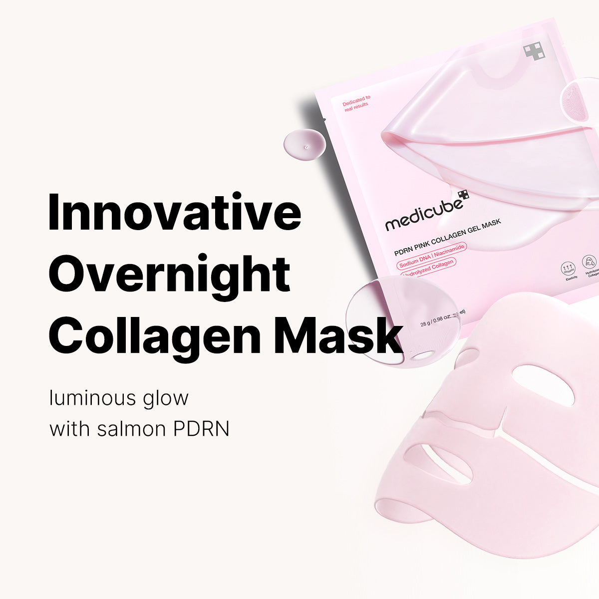 BIODANCE Bio-Collagen Real Deep Mask 34g, 1pc + Medicube PDRN Pink Collagen Gel Mask 28g, 1pc