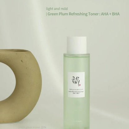 تونر منعش من Beauty of Joseon Green Plum: AHA + BHA 150 مل، قطعة واحدة