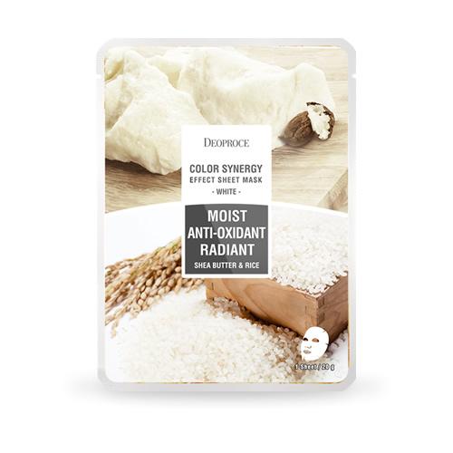 DEOPROCE Color Synergy Mask WHITE: Shea butter & Rice, 1pc - Beauty Korea Dubai
