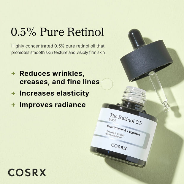 COSRX The Retinol 0.5 OIL Super Vitamin E + Squalane 20ml, 1pc