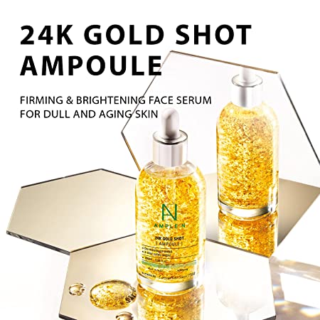 [COREANA] Ample:N 24k Gold Shot Ampoule 100ml + Hyaluron Shot Eye Cream 25ml, 1pc