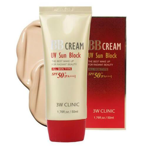 3w clinic bb cream uv sun block spf 50
