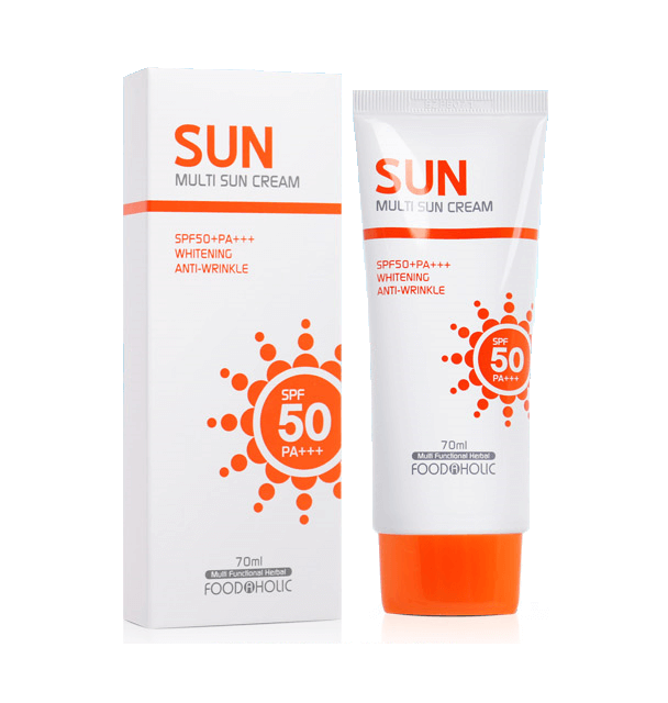 1+1 FoodAHolic Multi SUN Cream SPF50+ PA+++ ( Brightening & Anti-wrinkle ), 70ml