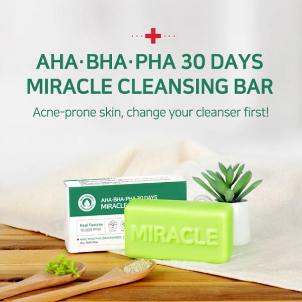 Some By Mi AHA BHA PHA 30days Miracle Soap Cleansing Bar,100g