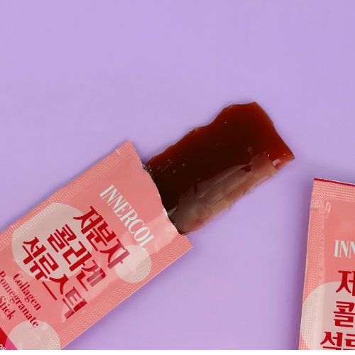 Innercol Collagen Pomegranate Jelly Stick -1,000 mg Low Molecular Collagen -20pcs - Beauty Korea Dubai