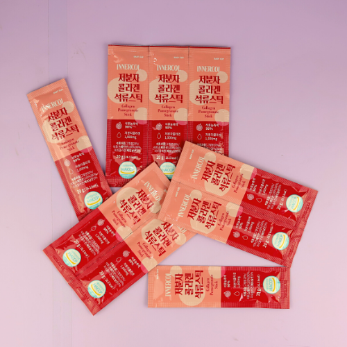 Innercol Collagen Pomegranate Jelly Stick -1,000 mg Low Molecular Collagen -20pcs - Beauty Korea Dubai