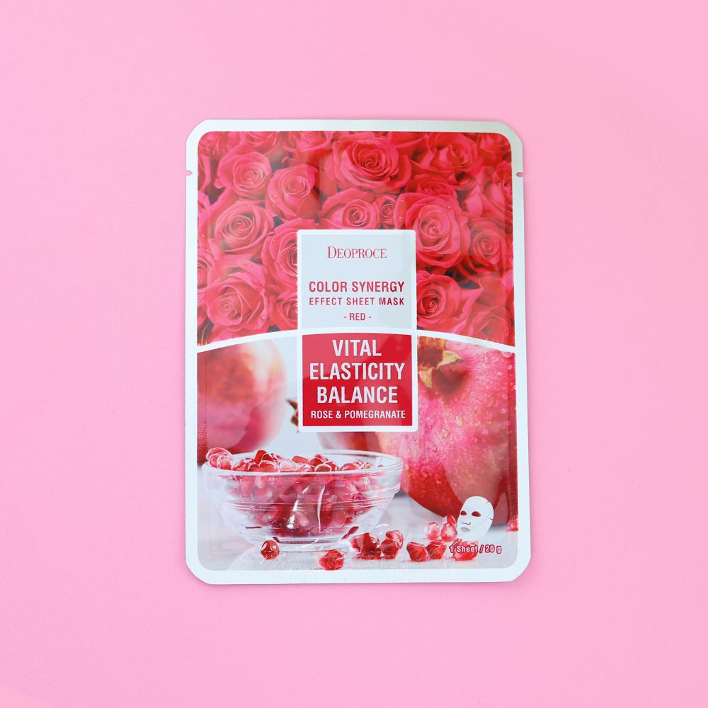 DEOPROCE Color Synergy Mask RED: Rose and Pomengrenate,1pc - Beauty Korea Dubai