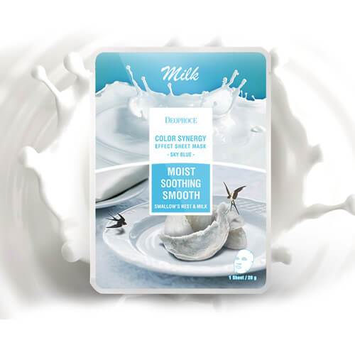 DEOPROCE Color Synergy Mask SKYBLUE: Milk and Swallow's Nest,1pc - Beauty Korea Dubai