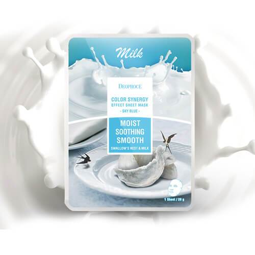 DEOPROCE Color Synergy Mask SKYBLUE: Milk and Swallow's Nest,1pc