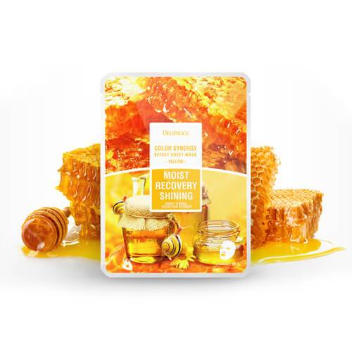 DEOPROCE Color Synergy Mask YELLOW: Honey and SnaiI Mucin,1pc - Beauty Korea Dubai