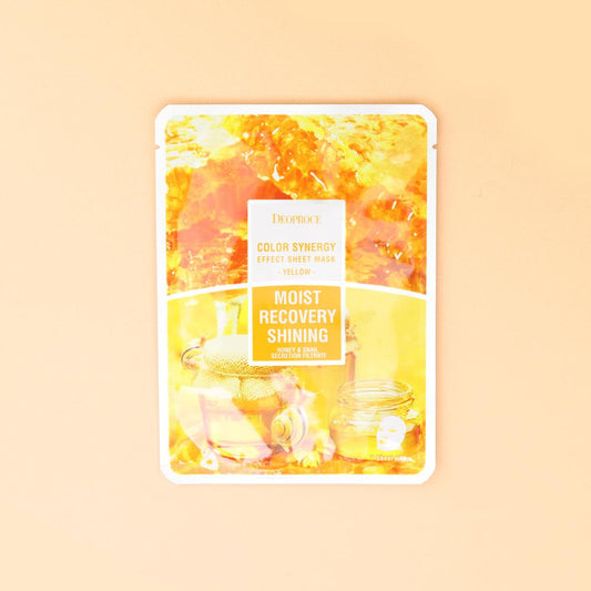 DEOPROCE Color Synergy Mask YELLOW: Honey and SnaiI Mucin,1pc - Beauty Korea Dubai