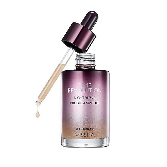 Missha Time Revolution Night Repair PROBIO Ampoule (anti-aging), 50ml *new packaging - Beauty Korea Dubai